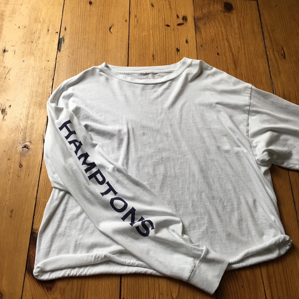 Brandy Melville white hamptons long sleeve